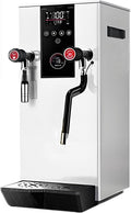 Full-Automatic Steam Boiling Frothing Machine,Commercial Multi-Purpose Electric Milk Foam Frother,Hot Water Dispenser LCD Display for Espresso Coffee Bubble Tea White