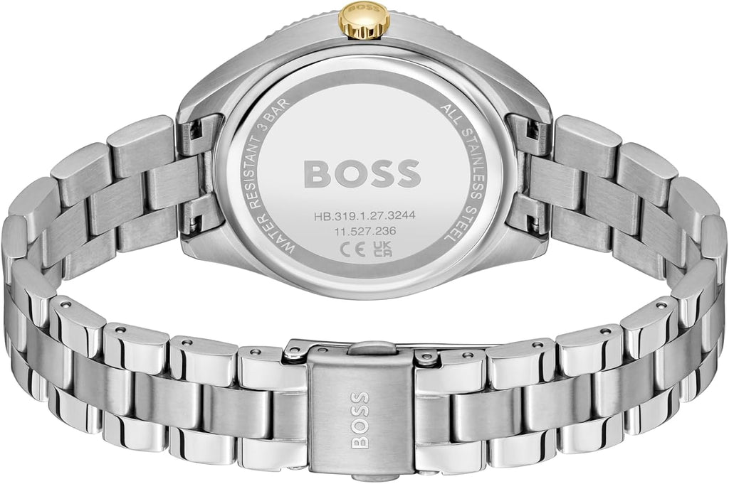BOSS Women's Sage Sport Multifunction Watch – Stainless Steel Case, Elegant Sunray Dial, Day-Date-24-Hour Sub-Eyes, Quartz Movement, Classic and Versatile Design - Gift for Her