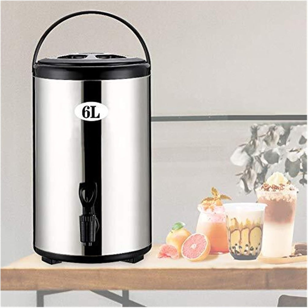 Insulated Beverage, Stainless Steel Commercial Hot Water Dispenser With Spigot - 6L To 20L Beverage Server For Coffee, Tea, Catering, Office & Parties