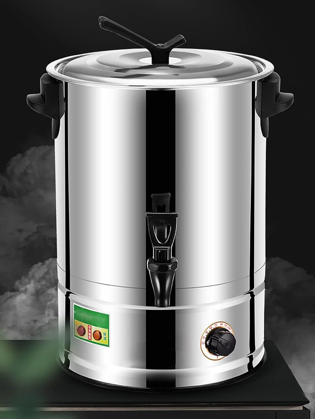 Commercial Electric Catering Urn, 1800W Catering Hot Water Urnboiler, 30-110°C Temperature Control Knob, for Brewing, Buffet,17L