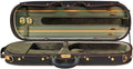 Baker Street BK-4030 Luxury Violin Case – Modern Oblong – Sturdy Plywood, Padded Velour Interior, Accessory Compartments & Shoulder Strap for Protection & Travel
