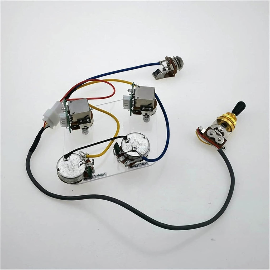 Humbucker Alnico Bucker PRO Guitar Pickups with Wiring Harness for Epiphone/Gibson Guitar Double Coil Pickup Pickups (Color : Gold BK with Wiring1)