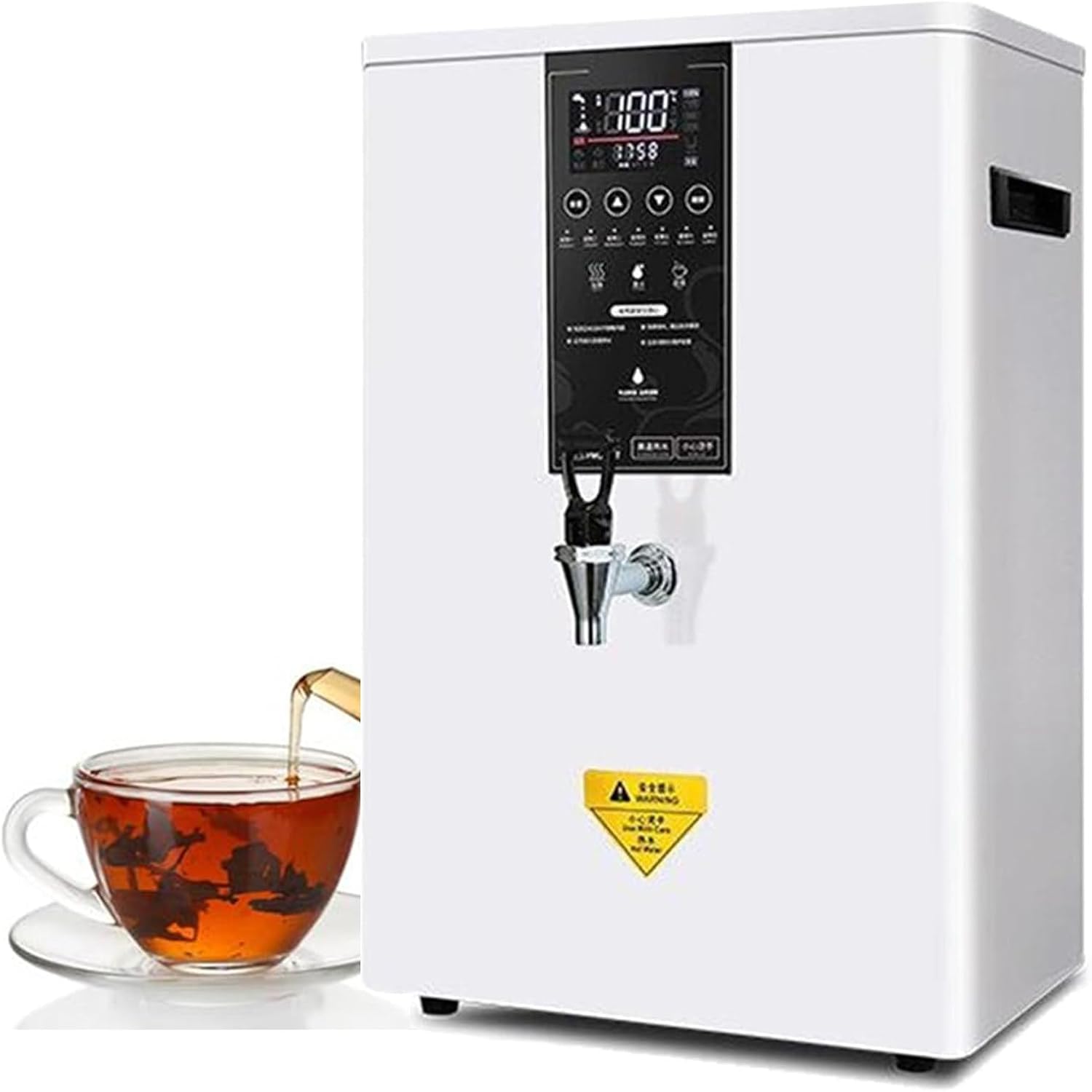 Commercial Electric Water Dispenser with Built-in Purifier, 80L/H, LCD Touch Control, Automatic Boiling,Safe to Drink,for Hotels,Cafés (White) A