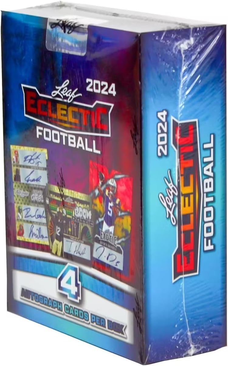 2024 Leaf Eclectic Football Hobby Trading Card Box (4 Autographed Cards Per Hobby Box)