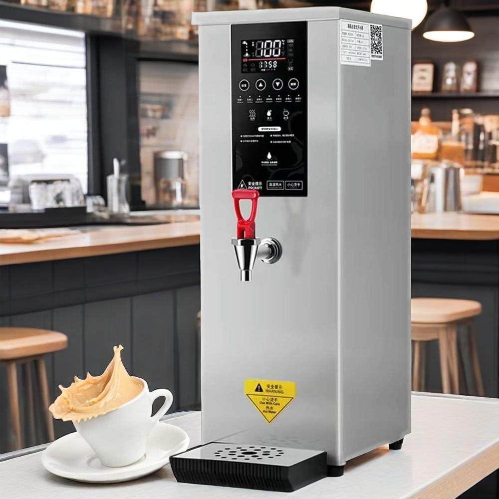 Commercial Instant Water Dispenser,25 L Capacity,3000 w Desktop Electric Hot Water Boiler,60°C to 100°C Adjustable,Silver