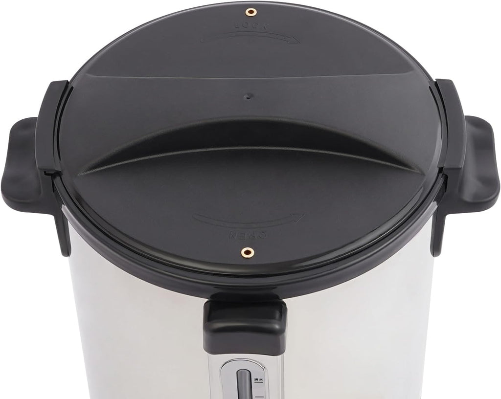 Commercial Grade Coffee Maker & Hot Water Urn - 87-Cup Large Capacity with Double-Wall Stainless Steel, Quick Brew & Keep-Warm for Tea & Coffee at Events & Catering - Black