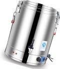 Stock Pot - Stainless Steel Commercial Large Capacity Catering Urn, 30L/40L/50L/60L Hot Water Boiler Dispenser, 30-110°C Temperature Control for Cafe, Office, Home(40L)