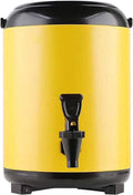 Insulated Keg Beverage Dispenser With Tap For Hot Water - Perfect For Coffee Juice Tea Cider Milk At Parties And Buffets - Double Wall Design For Exceptional Temperature Retention(Yellow,8L)
