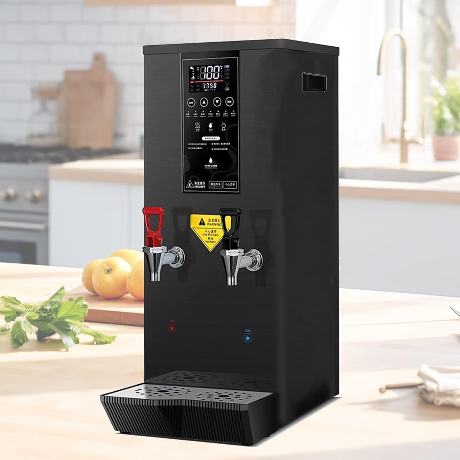 Water Boiler with Filter Eletric Hot Water Dispenser 50L/H Automatic 2500W Heating for Restaurant, Home, Office (Black)