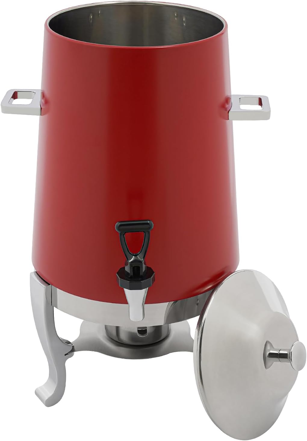 Beverage Dispenser for Coffee Tea Hot Water, Hot Drink Dispenser with Stand & Fuel Holder, 3.4Gal Stainless Steel Thermal Carafe, for Home Office Party Wedding Banquet
