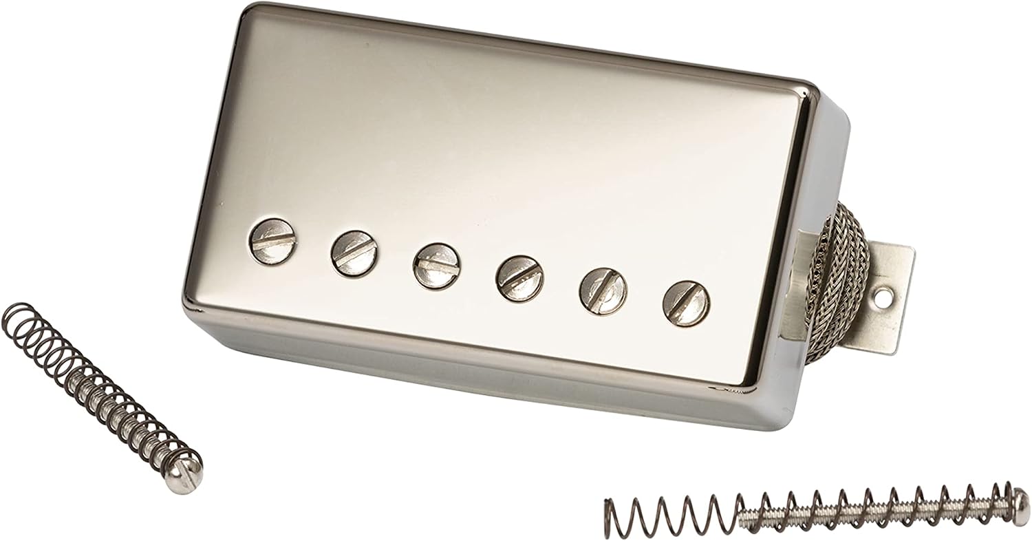 Gibson T-Type Treble Humbucker Pickup, Double Black with Nickel Cover