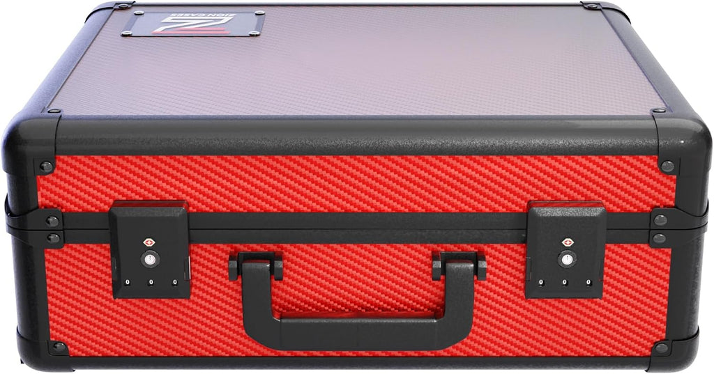 Zion Cases Slab Case XL Graded Card Case; The Original Slab Case for Graded Cards; Fits PSA, BGS, HGA, and CSG Graded Trading Card Slabs; Ideal Travel Storage Solution; (Carbon Fiber Red)