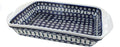 Blue Rose Polish Pottery - Blue Peacock Extra Large Rectangular Baker - 13.75' x 10.75' - Unique, Dishwasher Safe, & Durable Bakeware