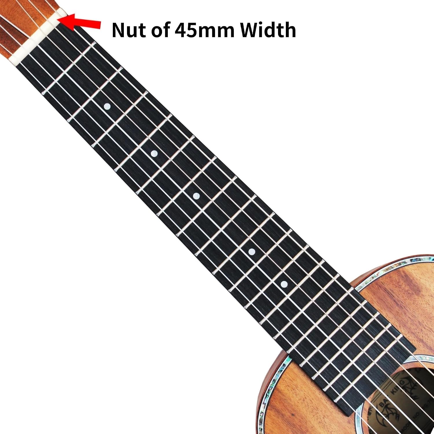 Adult Ukulele Left Handed 28' Acoustic 6 String Electric Ukulele Small Travel Guitar Acacia Satin Finish
