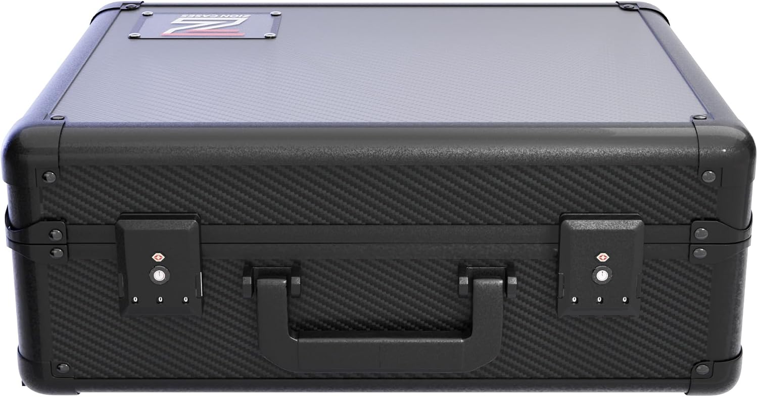 Zion Cases Slab Case XL Graded Card Case; The Original Slab Case for Graded Cards; Fits PSA, BGS, HGA, and CSG Graded Trading Card Slabs; Ideal Travel Storage Solution; (Carbon Fiber Black)