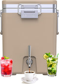 Bevanda - Sperse 5 Gallon Stainless Steel Drink Dispenser - Large Insulated Beverage Dispenser for Parties, Catering, and Home Entertaining - Leakproof & Durable (Tan)