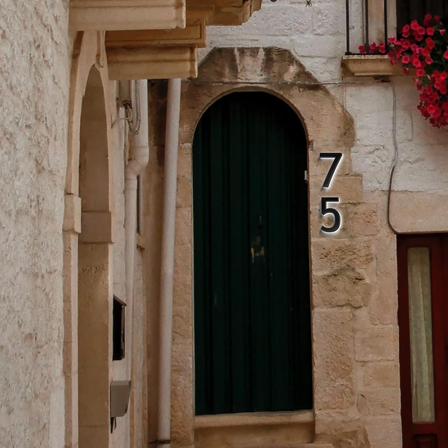 Modern Backlit LED Address Numbers For House 18', Steel Light Up House Numbers For Outside, Lighted Home Address Numbers, LED Illuminated House Numbers,V