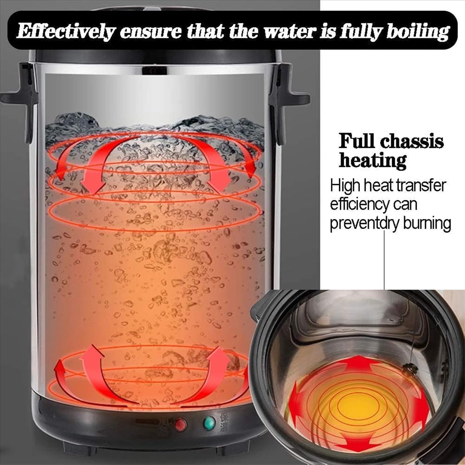 8L/12L/16/18L Electric Hot Water Urn, Insulated Beverage Server/Dispenser,Double Wall Stainless Steel Commercial Coffee Boiler For Large Groups (A 8L)