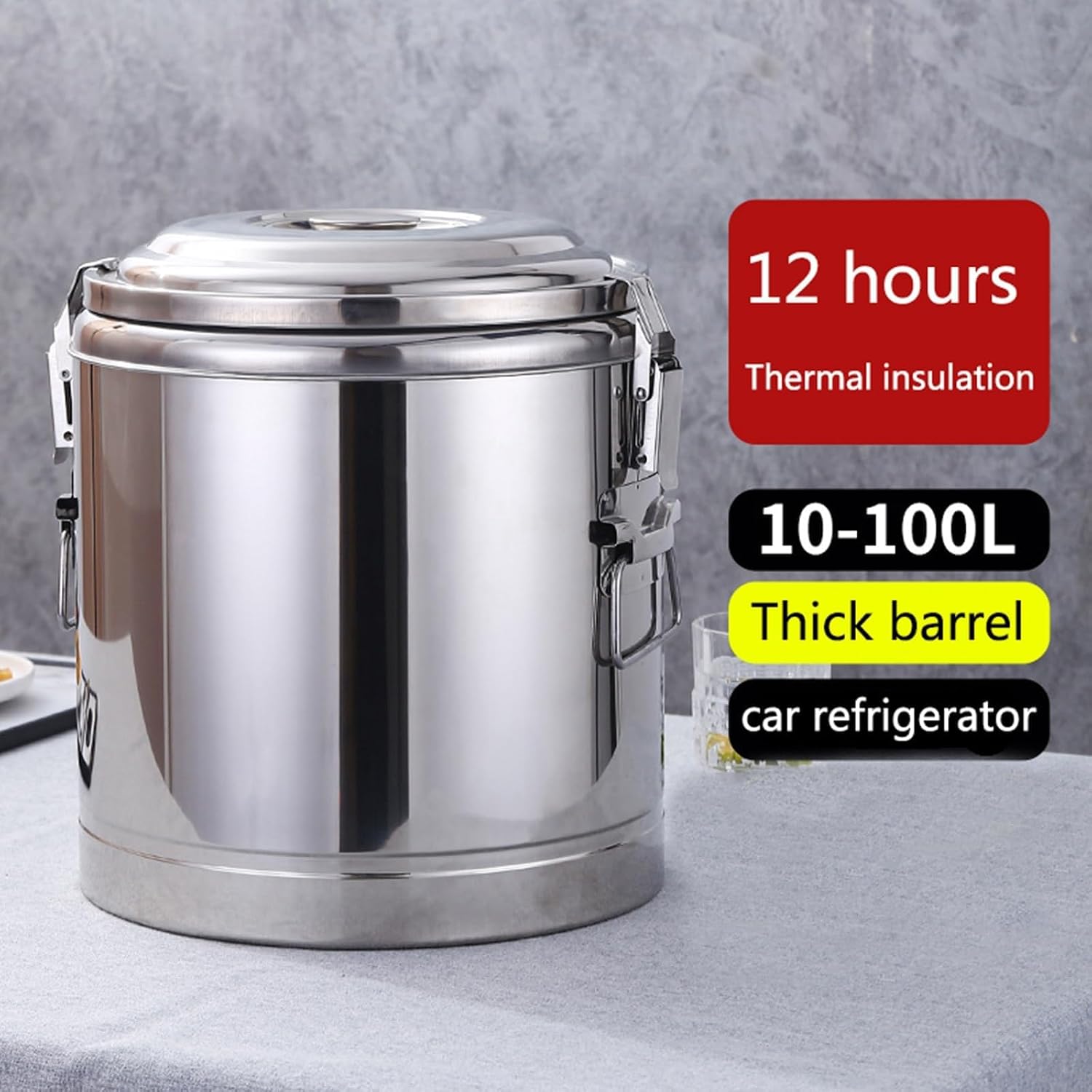 Hot Water Dispenser Beverage Dispenser With Spigot, Commercial Thermal Carafes Large Coffee Urn Insulated Barrel Tea Bucket For Parties And Buffet,90L