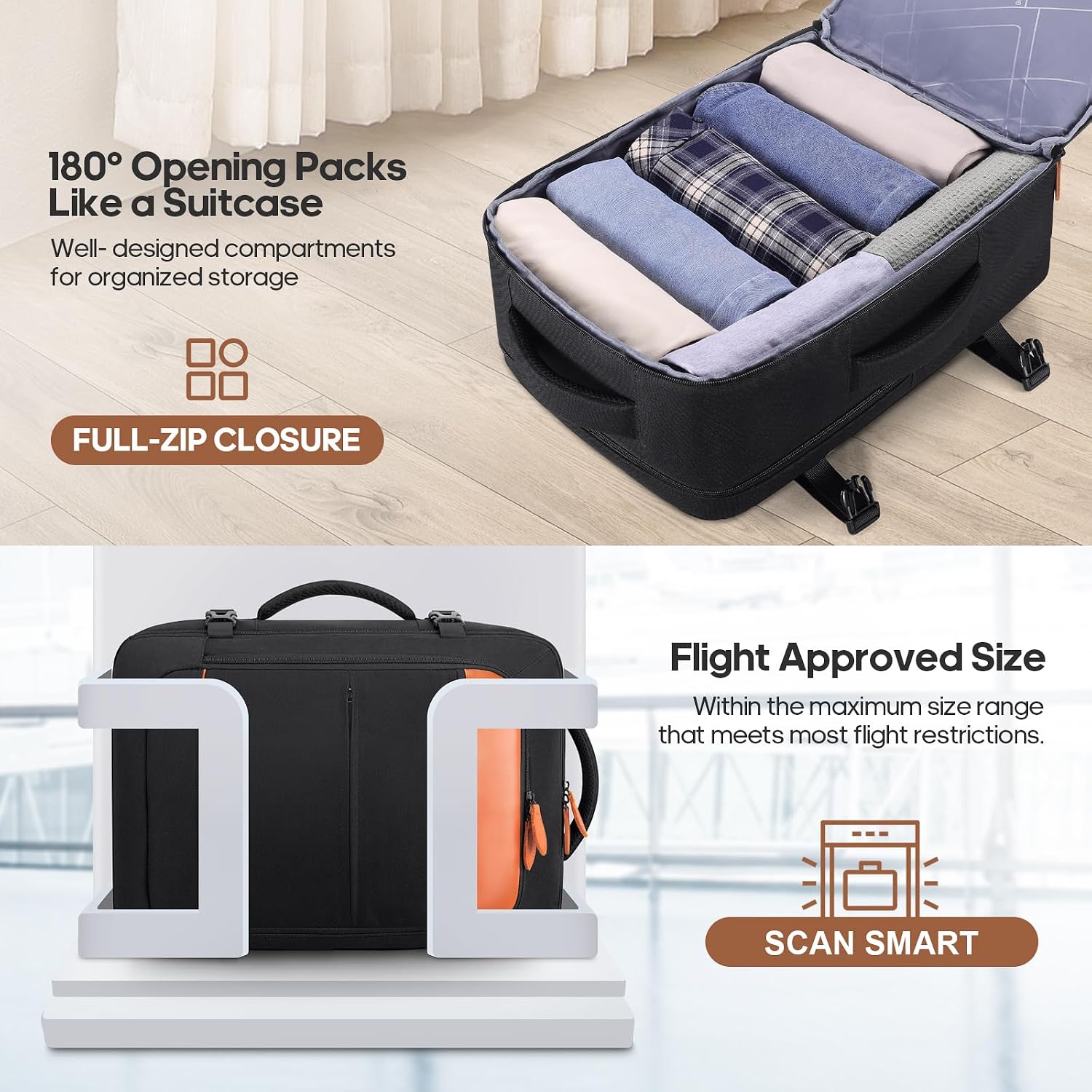 7 Piece Luggage Sets with Premium YKK Zipper, 20/24/28in PC Hardside Suitcase With Spinner Wheels, Luggage Airline Approved, Durable Suitcase Sets with TSA Locks for Travel