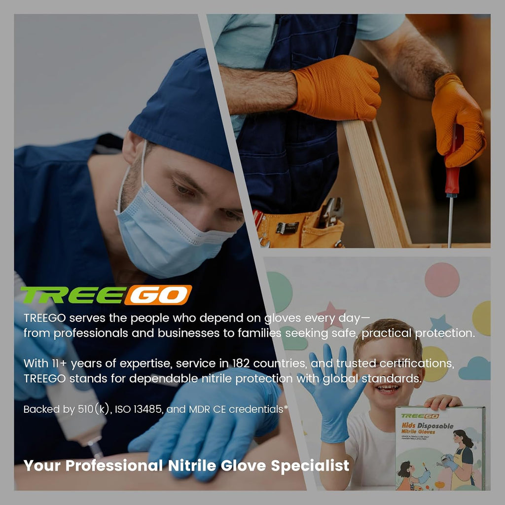 TREEGO 10 Mil Black Nitrile Gloves Bulk Case, 1000 Count X-Large — Heavy Duty Diamond Grip, Latex Free Disposable Gloves for Automotive, Industrial, Construction & Workshop Teams