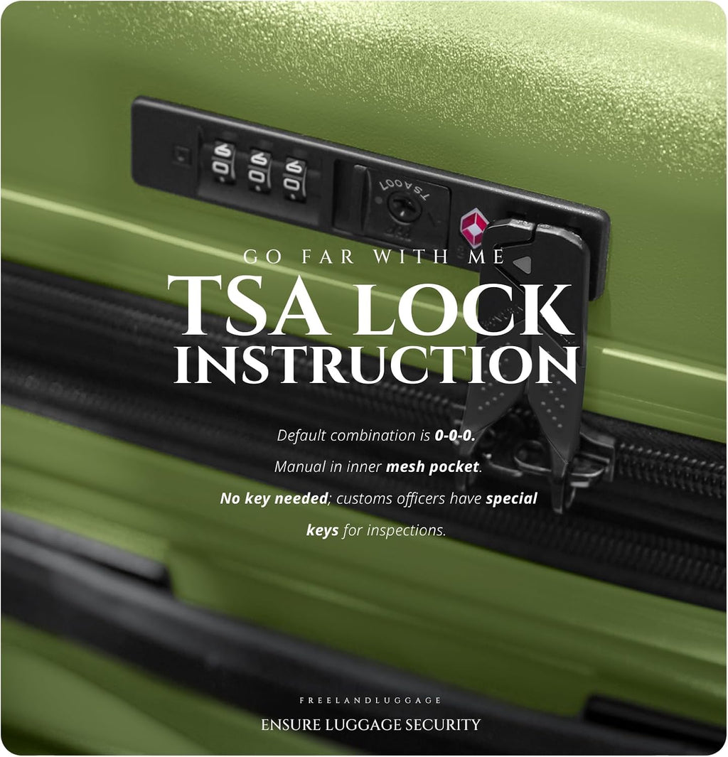 Verage Freeland Large Luggage with X-Large Spinner Wheels, Expandable Hardside Travel Luggage, Rolling Suitcase TSA Approved (29-Inch, Green)