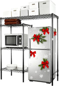 4-Tier Heavy-Duty Mini Fridge Stand with Storage, Adjustable Microwave Stand & Baker Rack, Space-Saving Organizer for Kitchen, Dorm, Office,18Wx48Dx53H