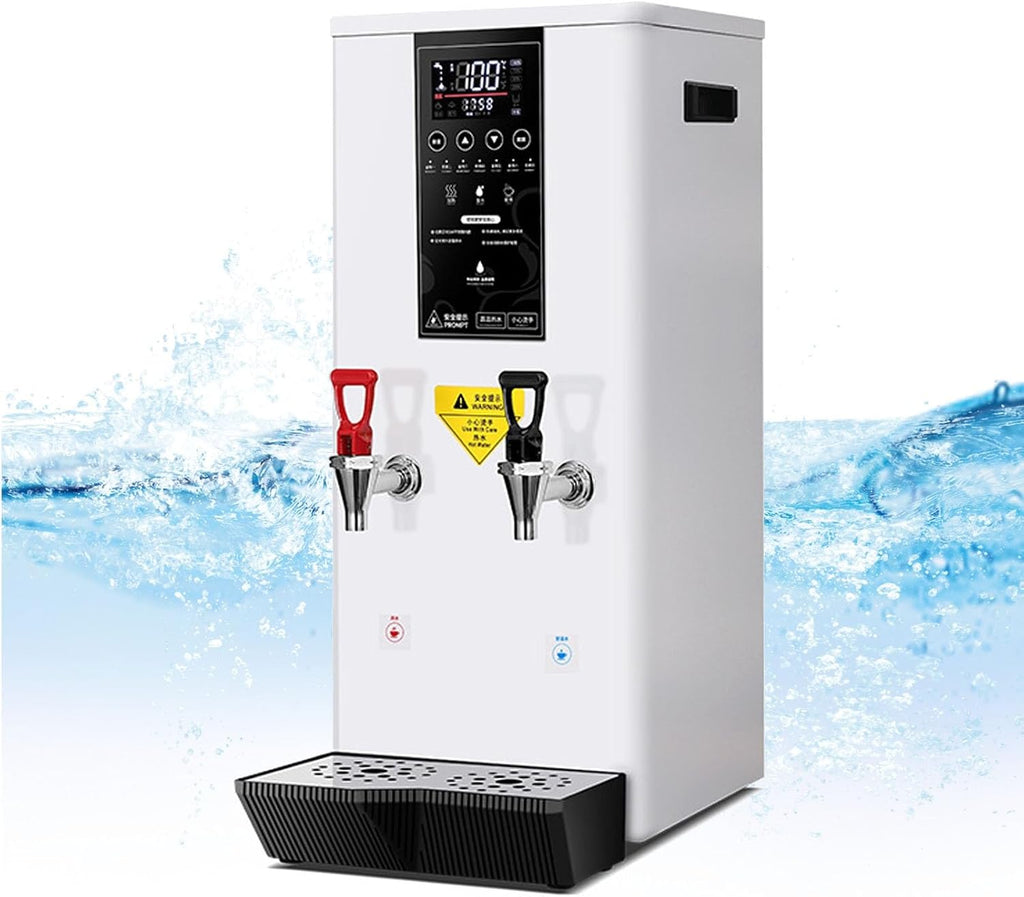 Electric Water Boiler Heater 45L Power Hourly,Commercial Hot Water Dispenser,Hot Water Machine with Built-in Filter,Instant Heating (White 110V)
