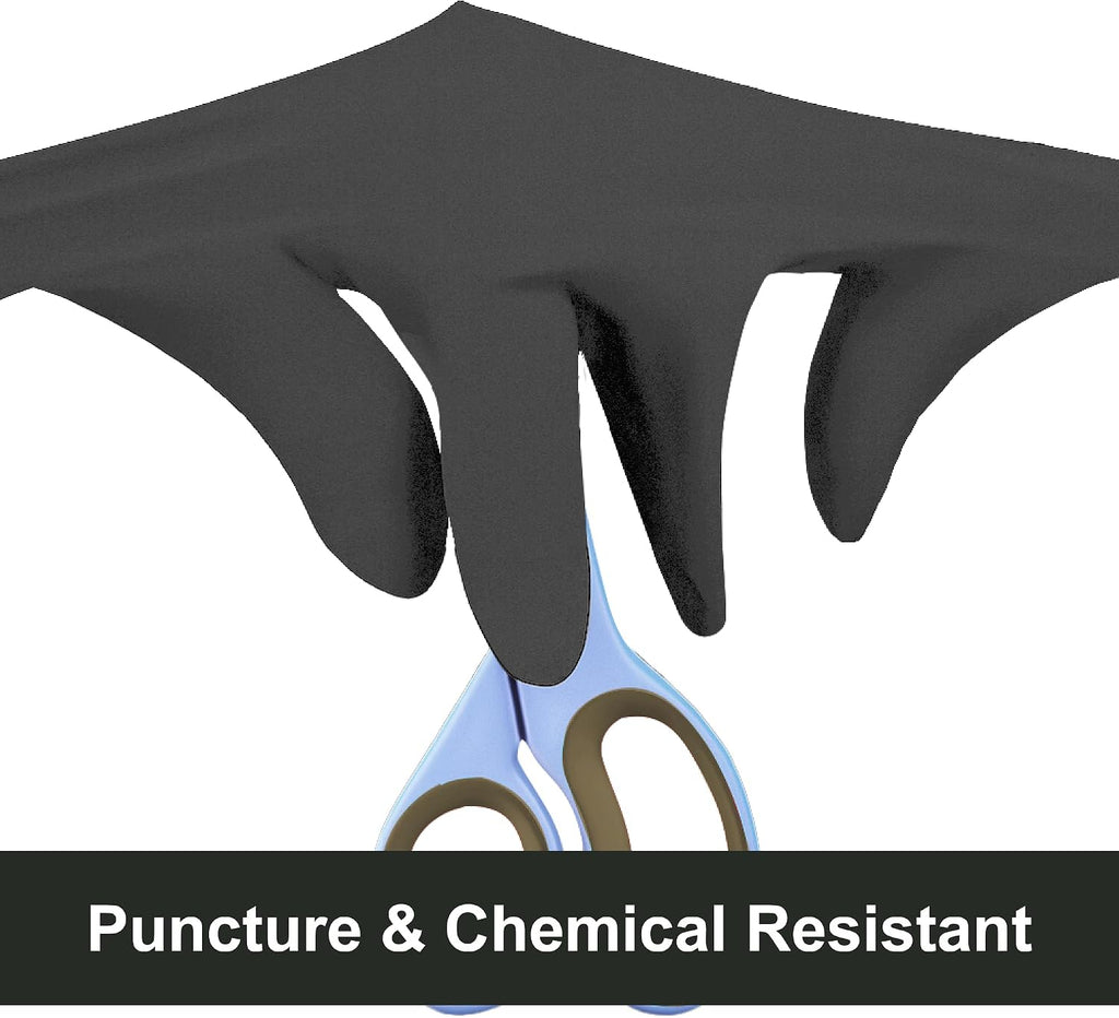 GLOVEWORKS Black Nitrile Gloves 5 Mil Disposable, Latex Free, Textured Grip for Food Service, Cooking, Professional Cleaning