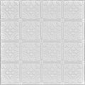 À LA MAISON CEILINGS R125 Emma's Flowers Foam Glue-Up Ceiling Tile (768 Sq. Ft./Case), Pack of 288, Plain White
