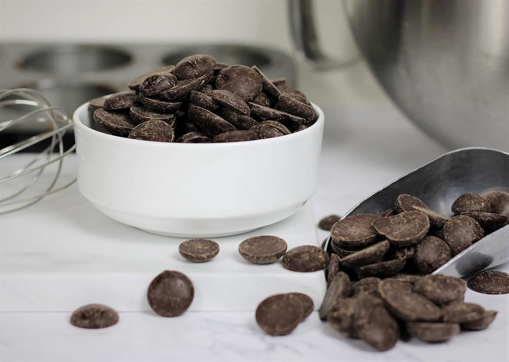 Sugar Free Chocolate Discs by Its Delish, 10 Lbs Bulk Bag | Dark Chocolate Meltables For Baking & Confectionery, Pastry Chefs, Chocolatiers, Home Bakers & Sweet Snacking | Non-Dairy, Vegan, Kosher Parve