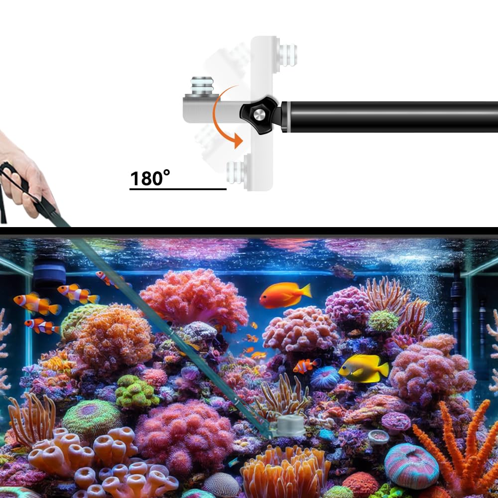 VBR-Aqua IP68 PAR Meter for Aquarium,Reef.R,G,B PAR Seperately.with a 3FT Telescopic Rod