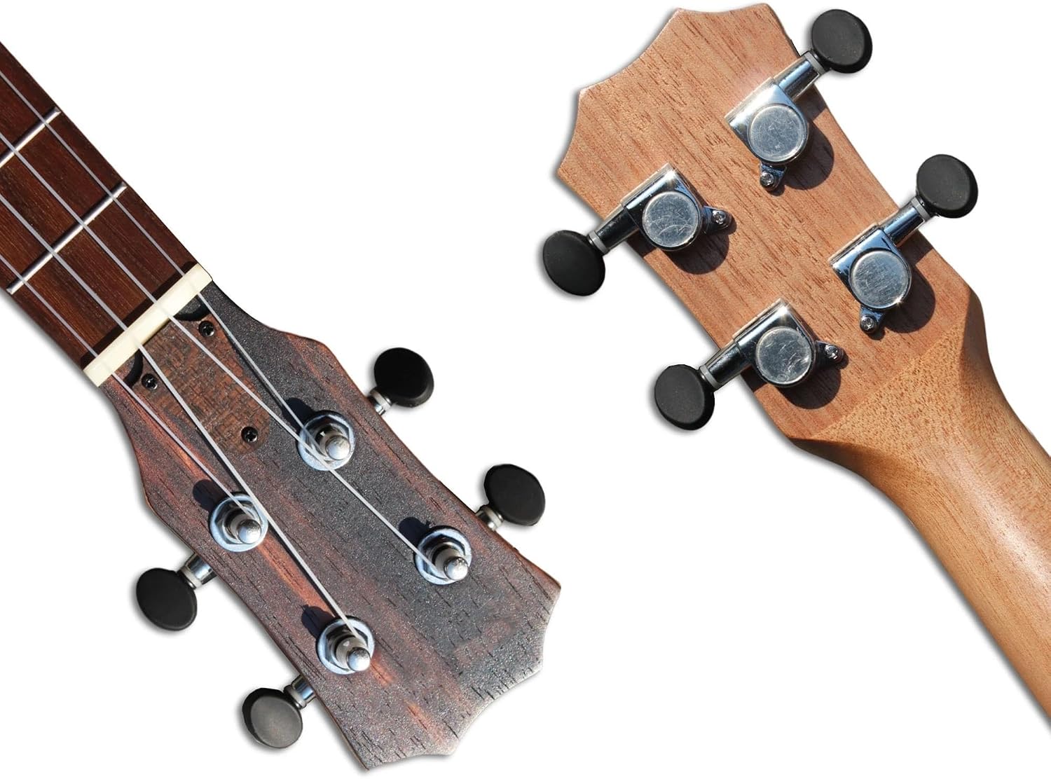 Adult Ukulele Left-Handed Ukulele 26-inch All Black Wood Acoustic Electric Guitar Ukulele Set With Truss Equalizer Gig Bag Strap(Right Hand)