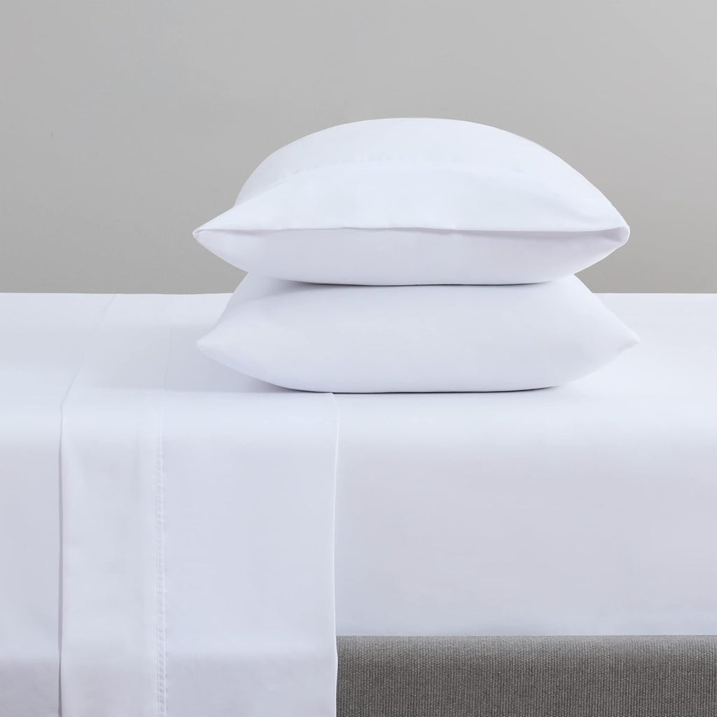 Arkwright Bulk Twin Flat Sheets - Case of 24 - Soft Brushed Microfiber Hypoallergenic Top Sheet only with Wrinkle Resistant, Bedding Essentials for Hosts and Hotels, White