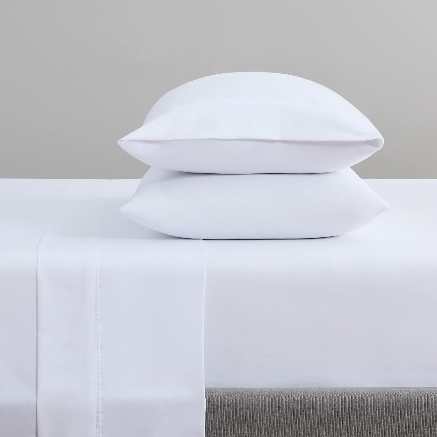 Arkwright Bulk Twin Flat Sheets - Case of 24 - Soft Brushed Microfiber Hypoallergenic Top Sheet only with Wrinkle Resistant, Bedding Essentials for Hosts and Hotels, White