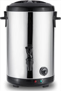 8L/12L/16/18L Electric Hot Water Urn, Insulated Beverage Server/Dispenser,Double Wall Stainless Steel Commercial Coffee Boiler for Large Groups (A 16L)