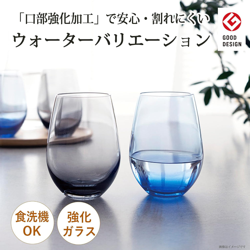 Toyo Sasaki Glass T-24104HS-SS Tumbler Glass, Water Variation, Approx. 12.2 fl oz (360 ml), Pack of 60, Black, Smoke, Made in Japan, Shatter-Resistant, Dishwasher Safe, Tumbler, Glass, Cup