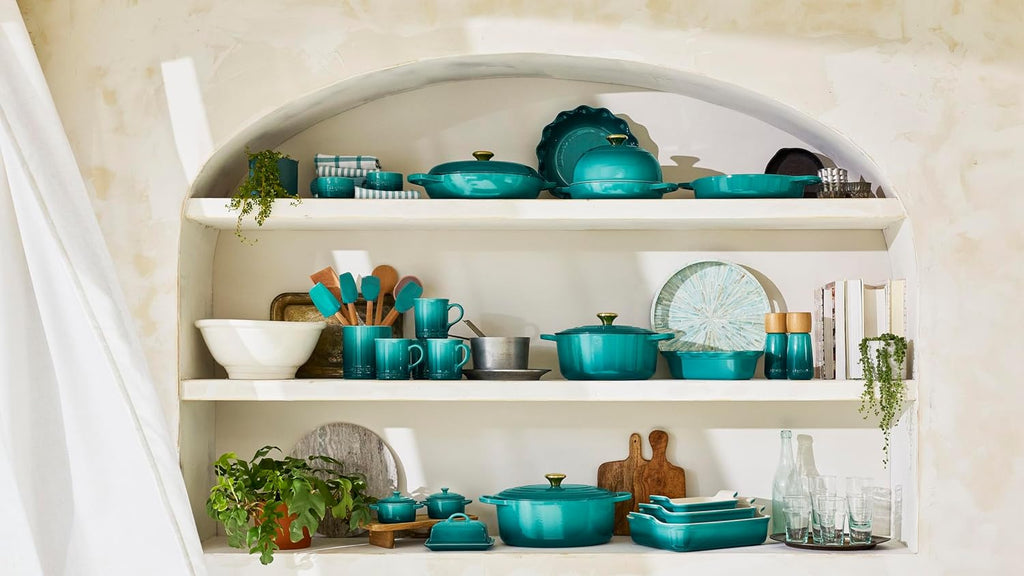 Le Creuset Stoneware Heritage 3-Piece Rectangular Baking Dish Set, Riviera