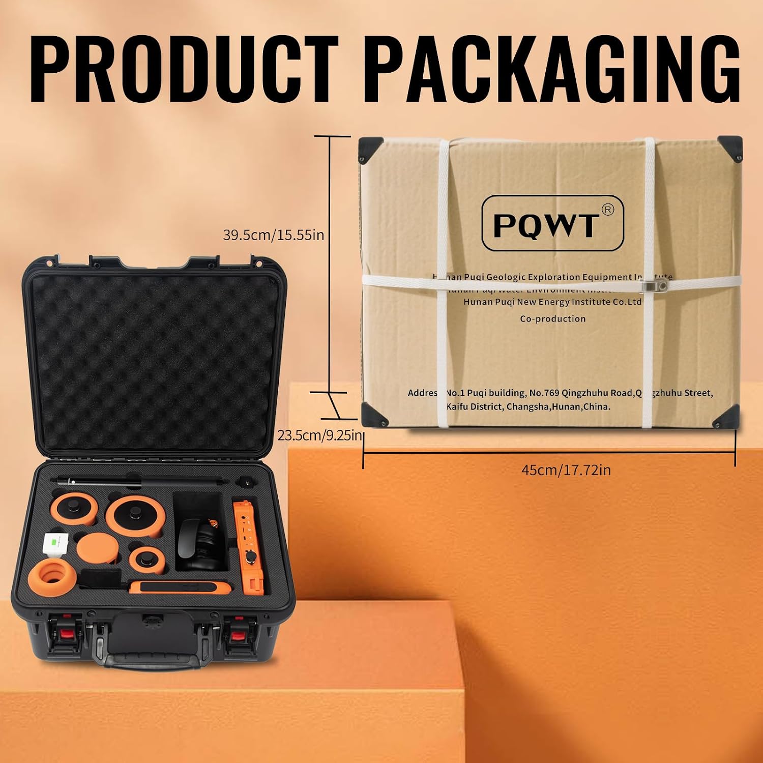 Underground Water Leak Detectors PQ125E All Scenario and Gas Wall Pipe Water Leakage Detection with Touchscreen Earphone and Carrying Case Multi Sensor Acoustic Pipeline Sound Intensifier