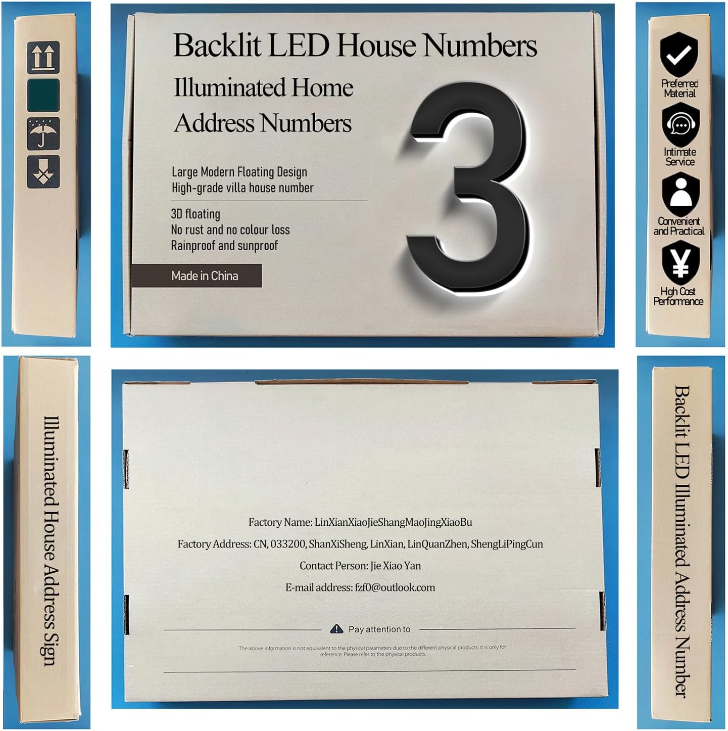 18 Inch Backlit LED Illuminated House Numbers For A Modern Home Look Stylish Light Up Address Signs Create A Striking First Impression Home Address Numbers,5