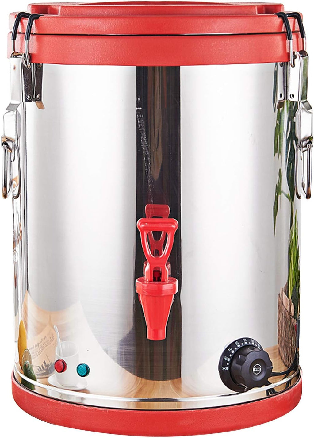 Electric Hot Water Dispenser - Double-Layer Stainless Steel Boiler, Milk & Coffee Heater with Tap, Ideal for Office & Commercial Use, Catering Tea Urn