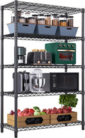 M MZG 1750 lbs Steel Storage Shelving 5-Tier Utility Shelving Unit Steel Organizer Wire Rack for Home,Kitchen,Office,Garage, 1750 LBS Capacity 17.7' D x 47.2' W x 72.3' H
