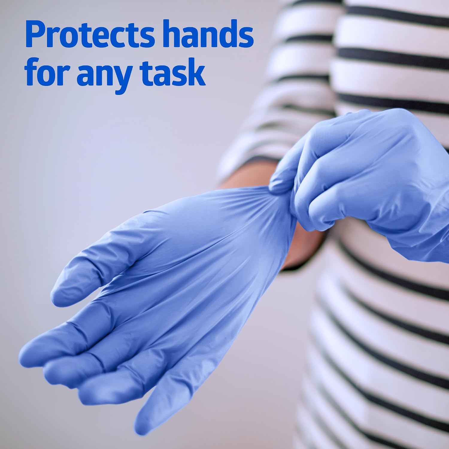 Medline SensiCare Ice Blue Nitrile Exam Gloves, 2500 Count, Medium, Powder Free, Disposable, Not Made with Natural Rubber Latex, Multi-use for Every Task