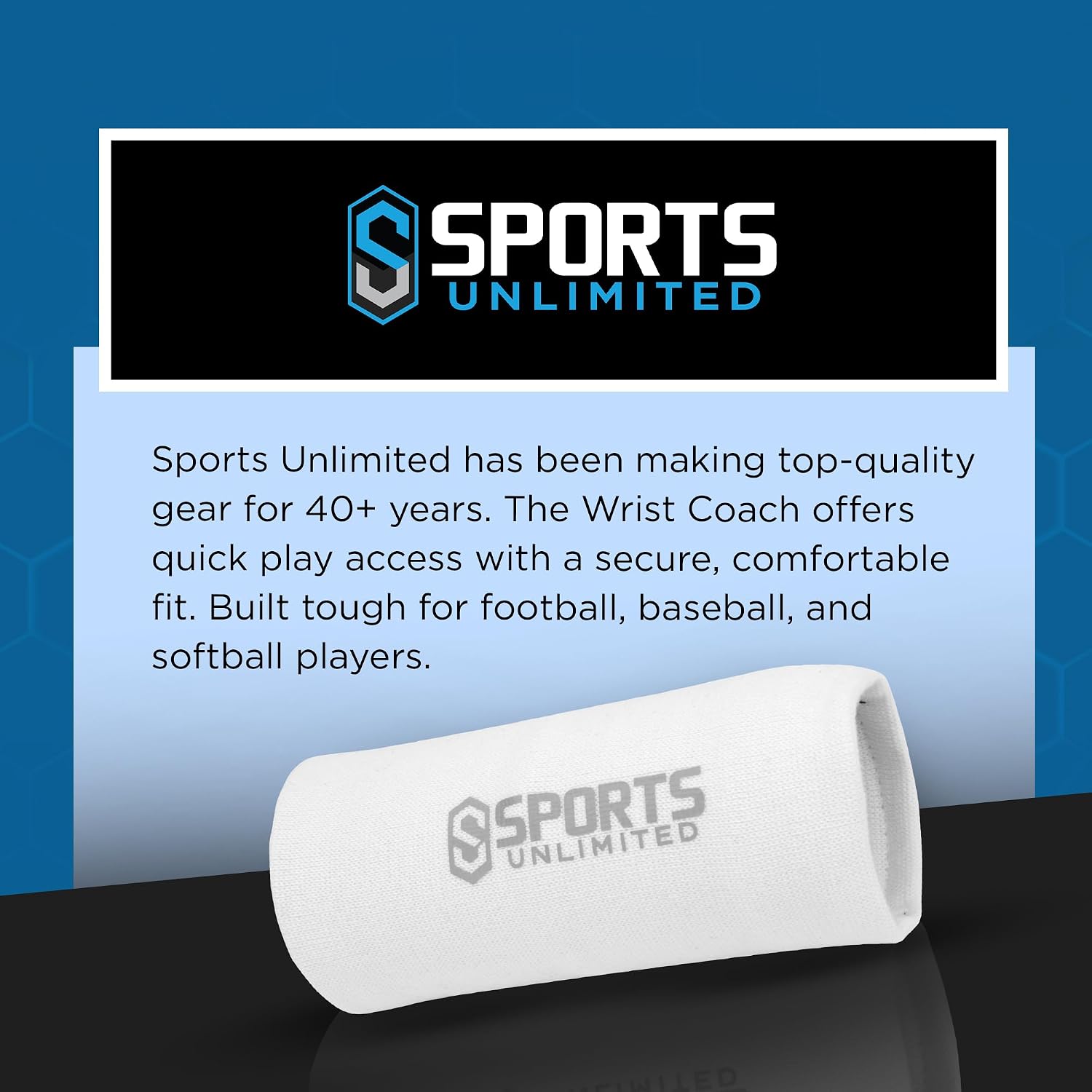 Sports Unlimited Youth Triple Wrist Coach, Football Wristbands for Plays, Baseball Wristbands, QB Arm Bands