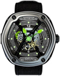 Dietrich Men's OT-1 Automatic Mechanical Watch, 46mm 316L Stainless Steel Case, Sapphire Crystal, 5 ATM Water Resistance, Black PVD Coating, Luminescent Numbers