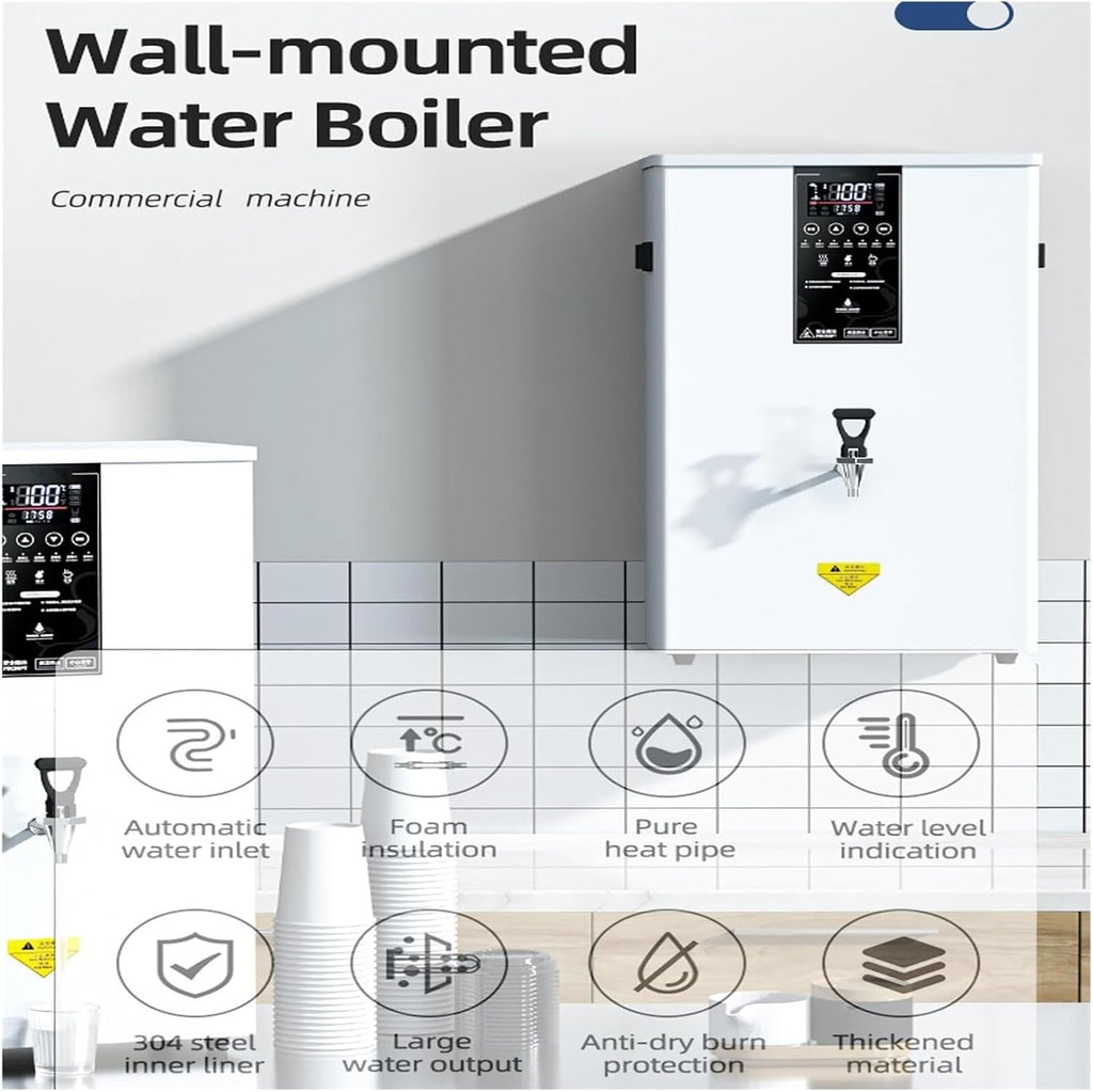 Instant Hot Water Dispenser Tankless Electric Water Heater with LCD Display, 2500W Fast Boiling, 304 Stainless Steel Filter, Quiet Operation for Home Office Kitchen Coffee Bar