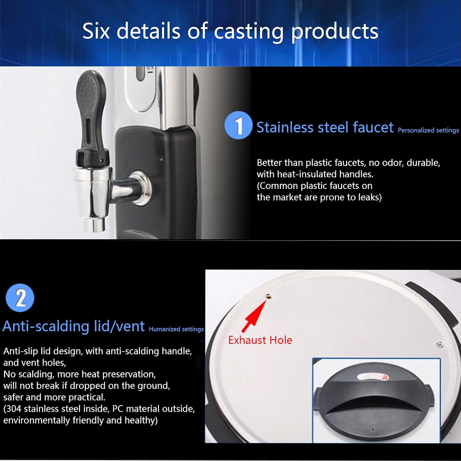 200-Cup Commercial Coffee Urn, Stainless Steel Double-Wall Coffee Maker with Heating & Keep-Warm Function, for Events, Offices, Parties, and Catering,30L