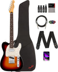 Fender Player II Modified Telecaster SH - 3-Tone Sunburst Bundle with Gig Bag, Strap, Cable, 3-Pack Picks, and Guitar Cleaning Kit