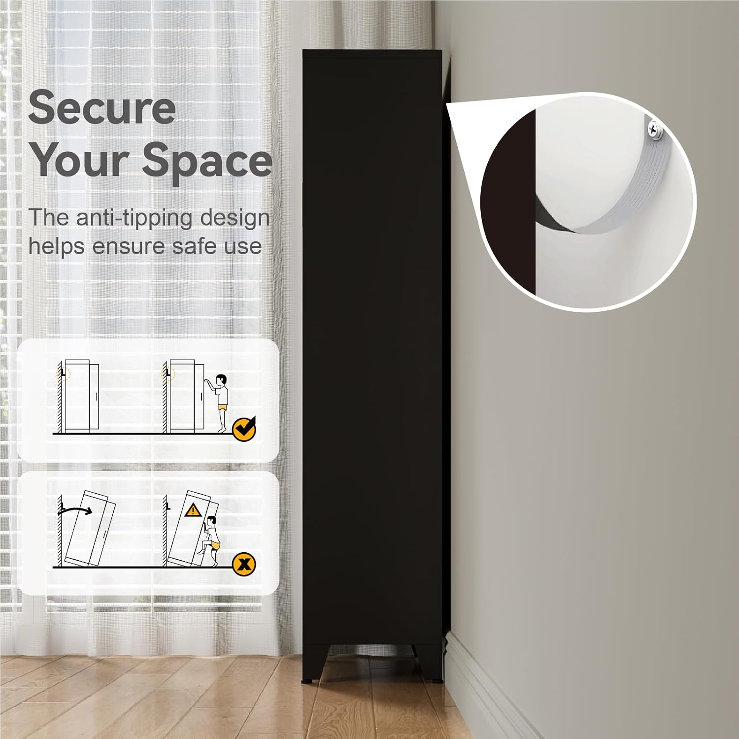 Metal Storage Cabinet, 71' Tall Kitchen Pantry Cabinets, Steel File Cabinet with 4 Doors & Adjustable Shelves and Drawer for Kitchen, Dining Room, Living Room, Bathroom