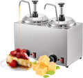Cheese Dispenser with Pump,2.5L Capacity Hot Fudge Warmer, 800W Electric Hot Fudge Dispenser,10/20/30ML Automatic Cheese Dispenser for Hot Fudge Cheese Caramel,Temperature Control 30-110℃